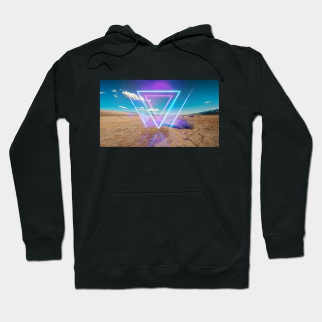 Neon Desert - Landscape Hoodie by info@dopositive.co.uk